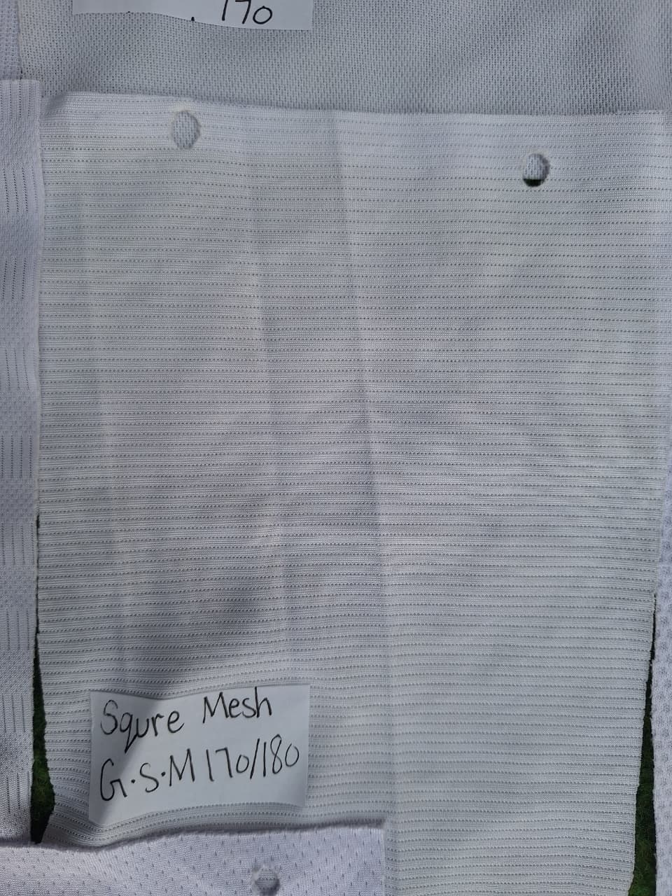 Real Square Mesh basketball fabric sample from the Skyzone fabric library