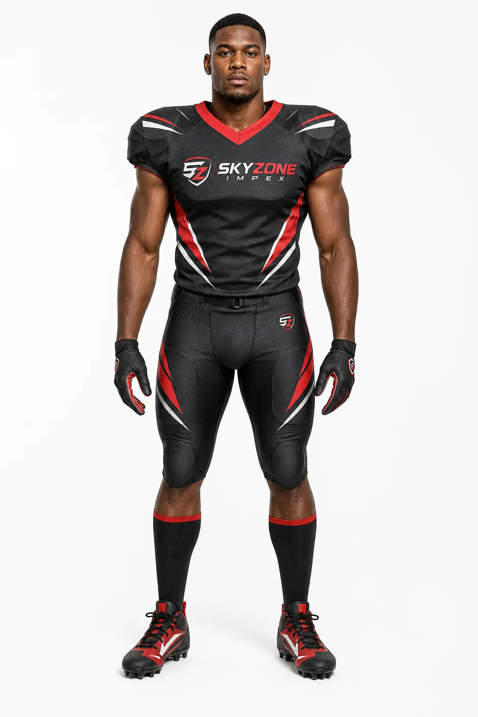 Graphite Red Custom American Football Uniform