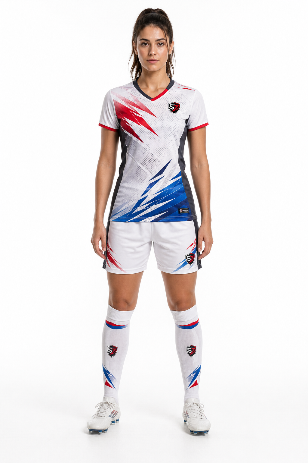 Custom Ladies Avant-Garde Pro Soccer Jersey 100% Polyester Mesh Slim Fit Performance Football Shirt OEM Manufacturer