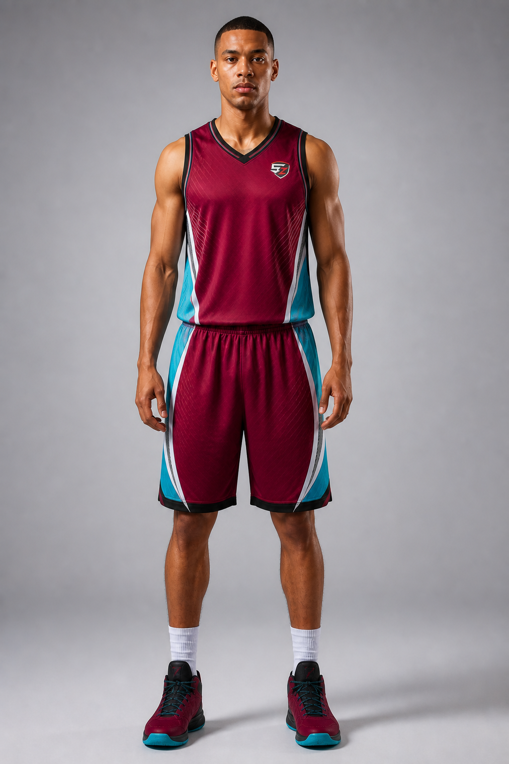 Custom Berry Cyan Basketball Uniform