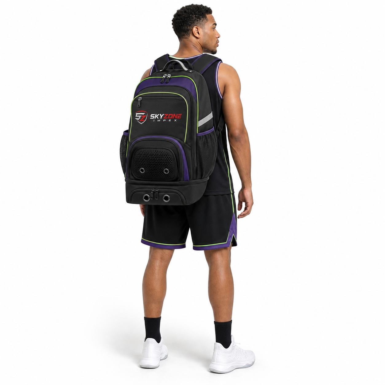Custom Basketball Player Backpack - Ball & Shoe Compartment Team Bag