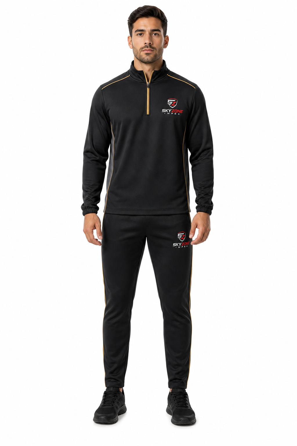 Skyzone Impex custom coach half zip warm up set for soccer club staff