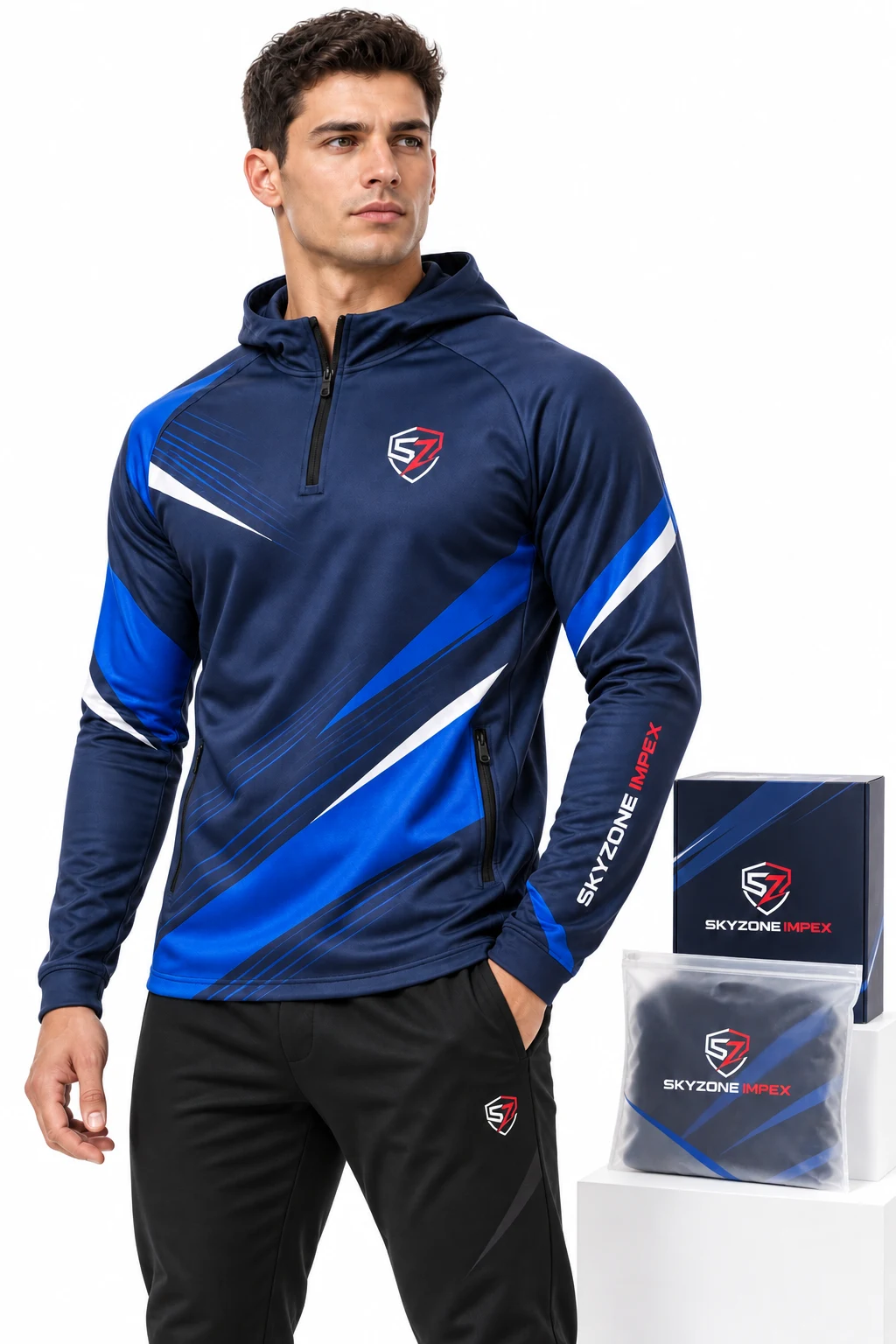 Custom Sublimated Quarter-Zip Sports Hoodie for Teams & Clubs