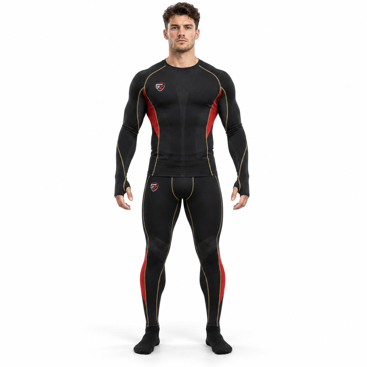 Custom Football Thermal Base Layer Set – Long-Sleeve Compression Top & Leggings