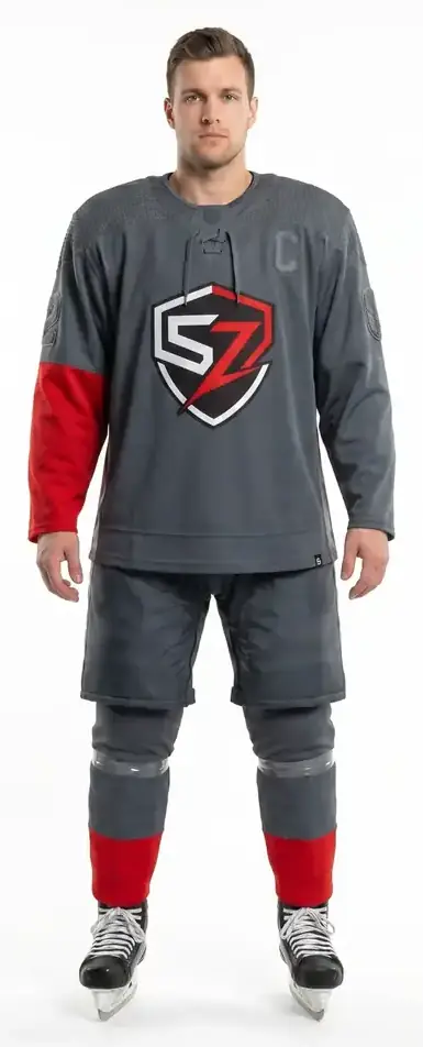 Avant-Garde Ice Hockey Uniform Engineered Mesh Polyester 140 GSM Asymmetric V-Neck Professional Full-Contact Custom OEM Factory