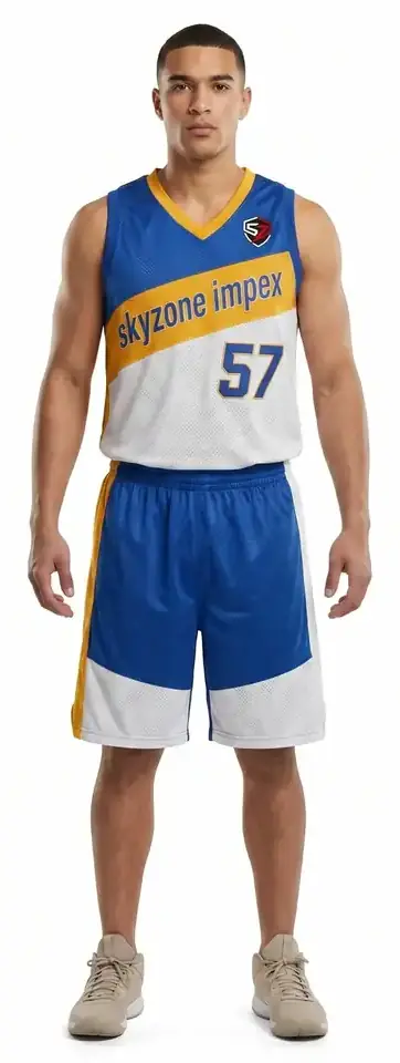 Custom Asymmetric Basketball Uniform 230GSM Heavyweight Mesh Sublimated Heritage Basketball Jersey Shorts Set Men OEM Factory