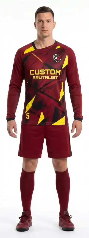 Custom Avant-Garde Goalkeeper Handball Jersey 200GSM Poly Interlock Slim Fit Long Sleeve Mens Professional Match Teamwear OEM