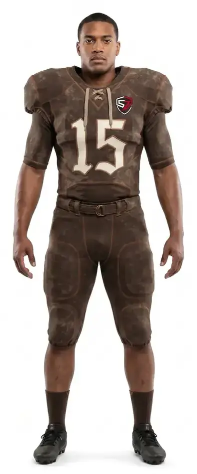 Custom Distressed Vintage Wash American Football Uniform 280GSM Poly-Spandex Elite Pro-Cut Mens Tackle Twill Jersey Set OEM
