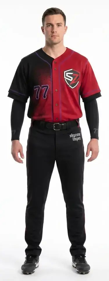 Custom Heavyweight Baseball Jersey 300GSM Double Knit Polyester Oversized Pro Cut Men Tackle Twill Sportswear OEM