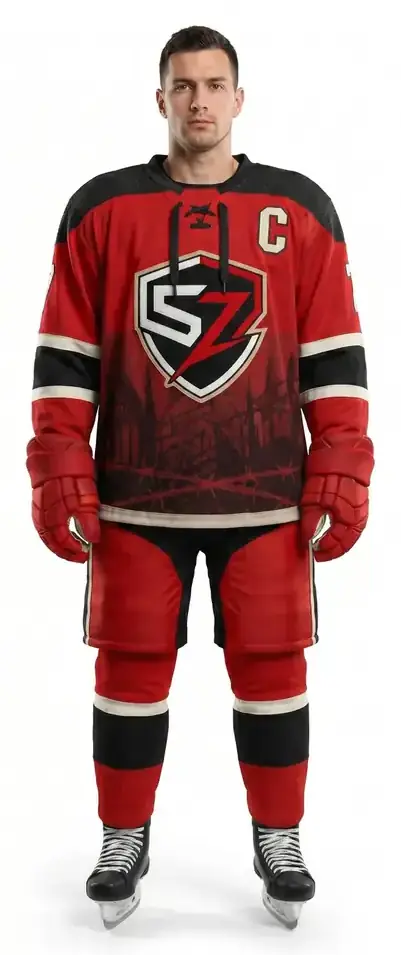 Custom Heavyweight Pro Cut Ice Hockey Jersey 400GSM Mesh Gothic Sublimated Lace Up Uniform For Men OEM Sialkot Factory
