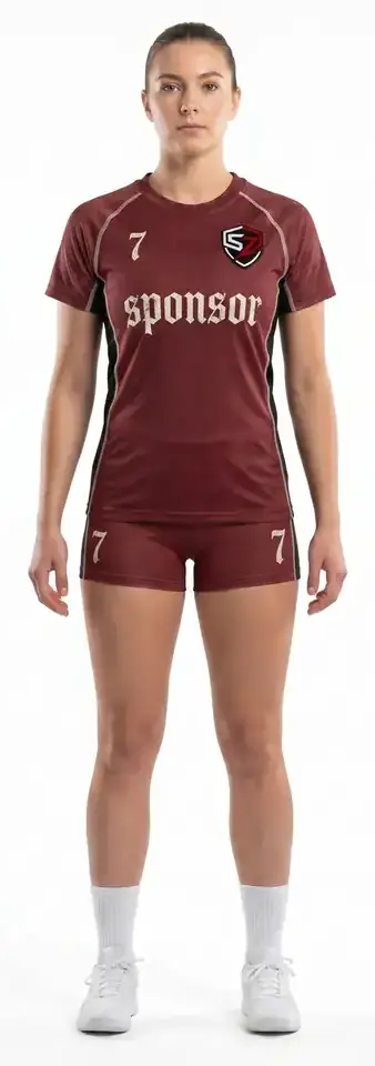 Custom Sublimated Women's Volleyball Jersey Set 160gsm Mesh 4-Way Stretch Compression Fit Pro Indoor Sportswear OEM Factory