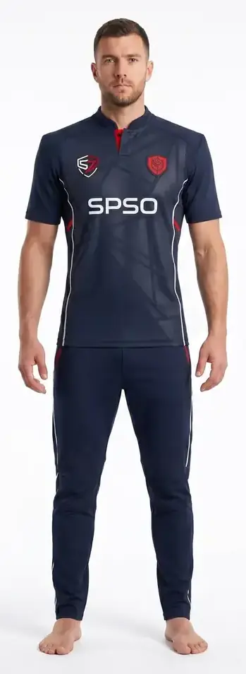 Custom T20 Techwear Cricket Uniform Pro Match Poly Spandex V-Taper Short Sleeve Athletic Kit Men Wholesale OEM Supplier