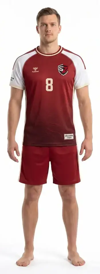 Custom Vintage Men's Handball Jersey 100% Polyester Mesh Long Sleeve Retro Athletic Team Uniform OEM Sialkot Factory