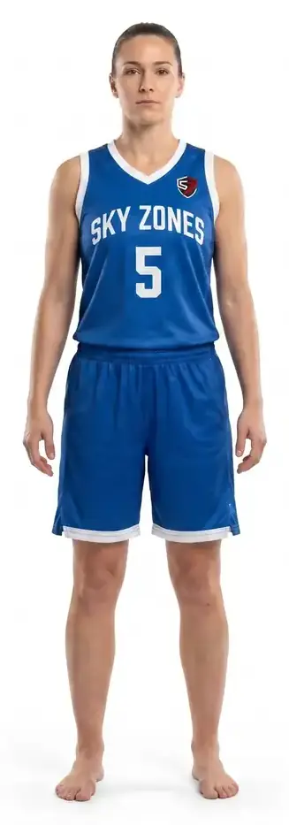 Elite Women's Pro-Cut Basketball Uniform Set Poly-Spandex Sublimated Compression V-Neck Jersey & Shorts OEM Team Sportswear