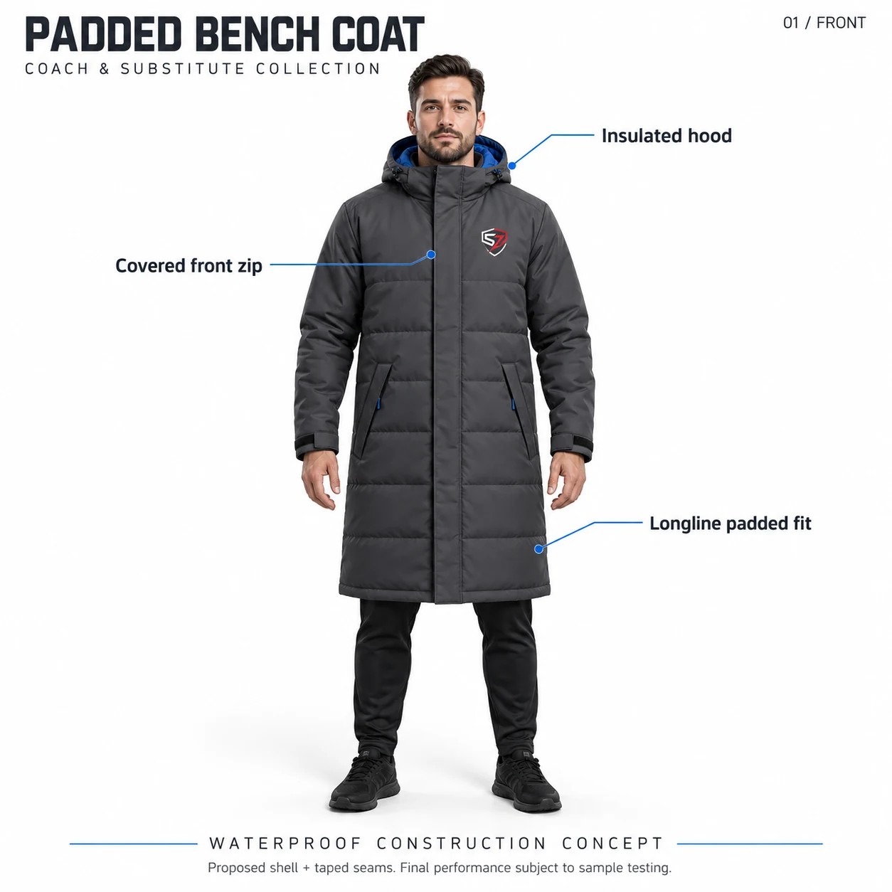 Custom Padded Coach & Substitute Bench Coat