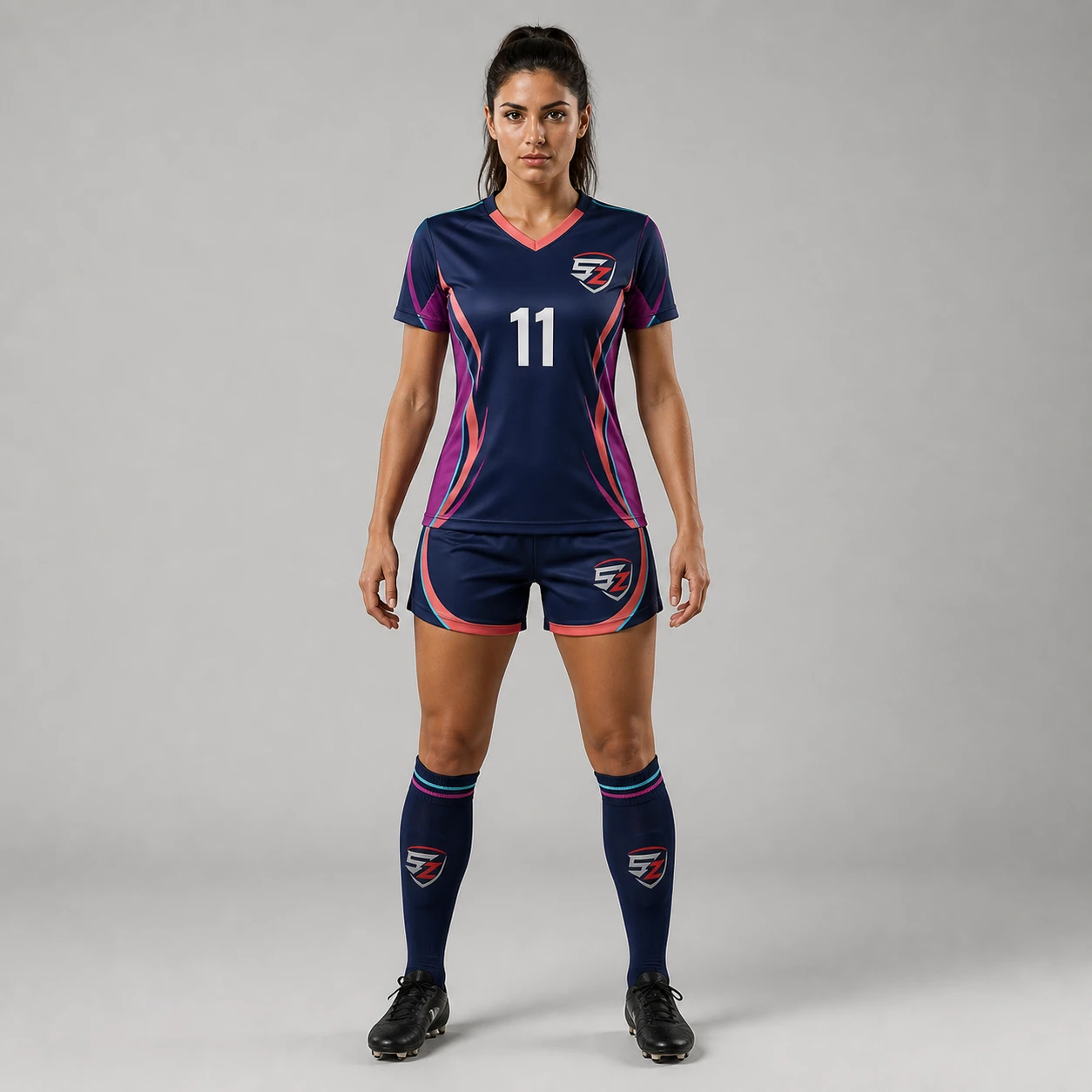 Midnight Orchid Women's Custom Soccer Uniform Set